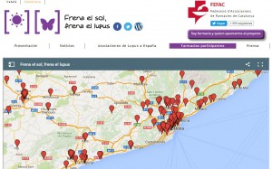 Web Frena lupus con mapa