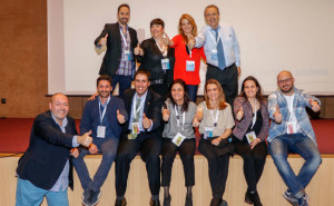 Miembros de la Asociación de Profesionales de la Farmacia (ASPROFA), durante la presentación de la misma