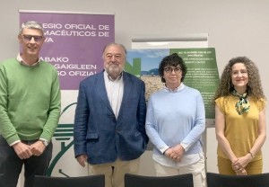 xx, Patxi Ormazabal, xx y xxx, durante la presentación de la campaña contra el Cáncer de Piel
