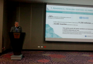 Jesús Aguilar durante el Congreso de Farmacéuticos de Pananá