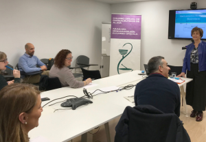 Begoña Calvo, durante la conferencia