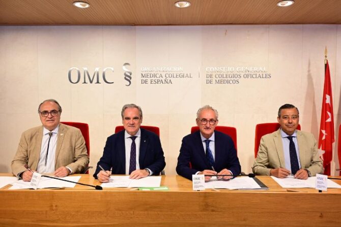 Las organizaciones profesionales de Medicina, Farmacia, Dentistas y Veterinaria unen fuerzas para cuidar de la salud de sus profesionales
