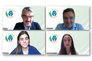 De izquierda a derecha, Jaume Pey (anefp), Germán Granda (Forética), María Ordovás (Forética) y Verónica Hernández (anefp)