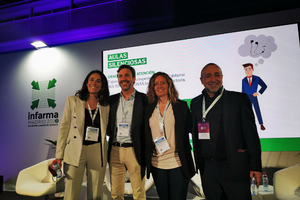 De izda a dcha: Pilar García Delgado, Enrique Batres, Jara Lacadena y Gianluca Canali
